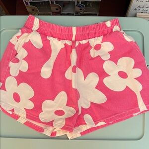 Pink Floral Women's Denim Shorts